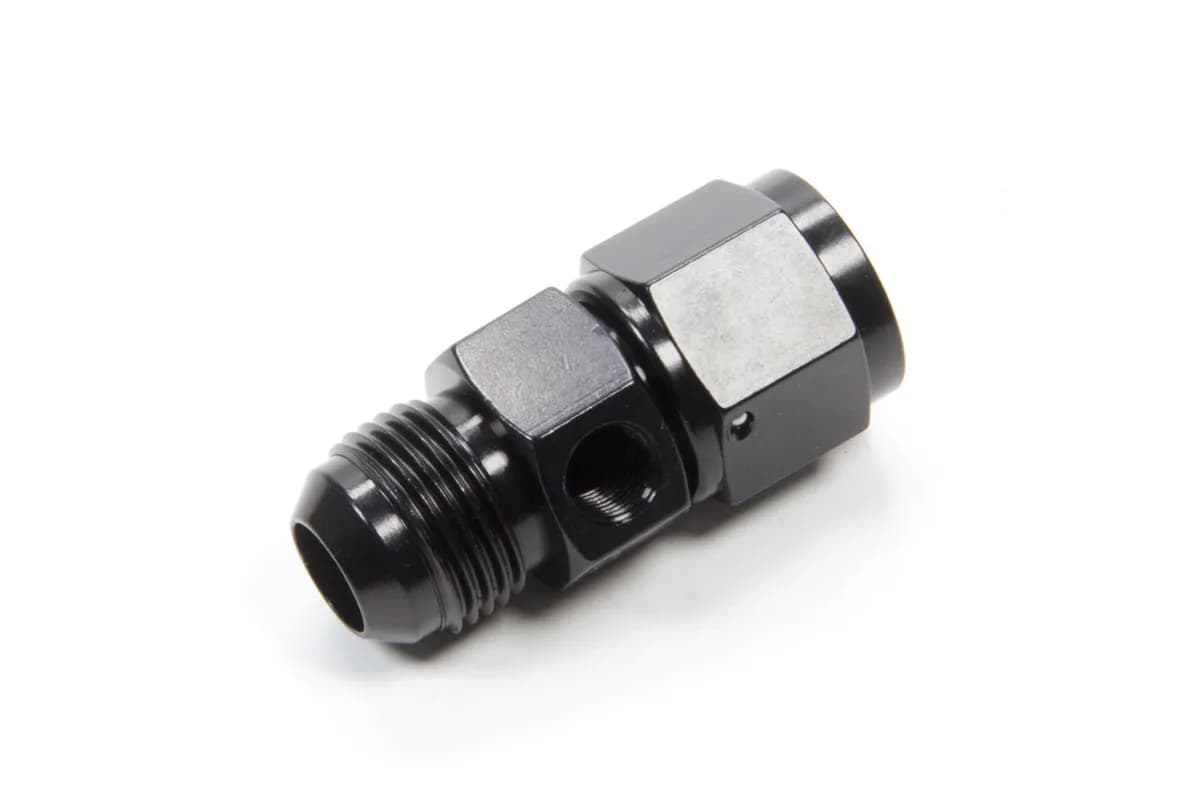 Inline Gauge Adapter #10 Male x #10 Fem Black