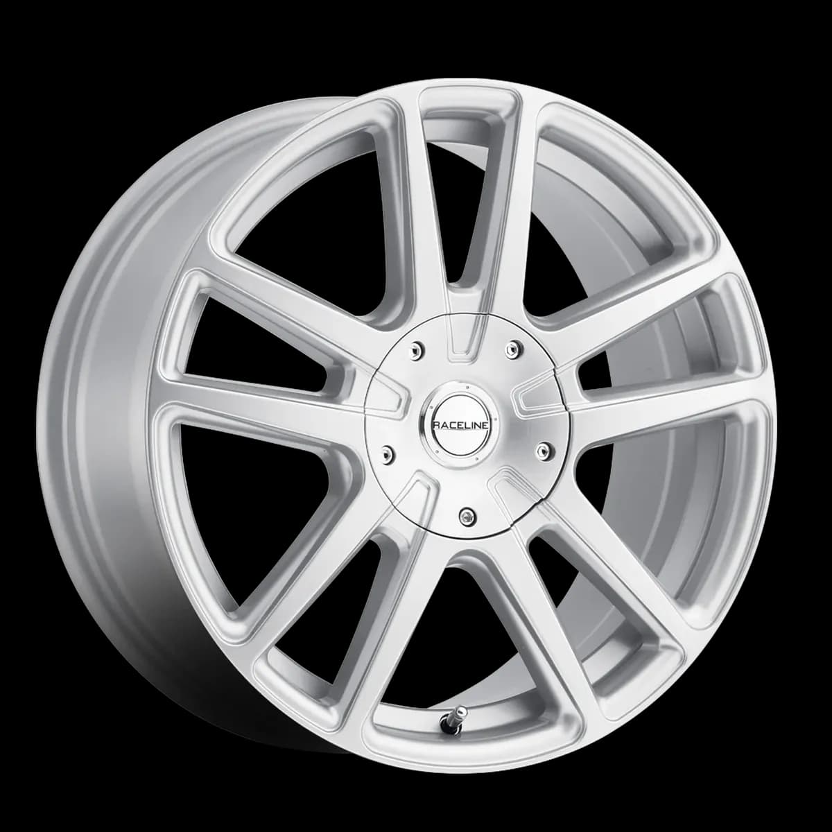 Aluminum Wheels 18x8 Encore 145S Hyper Silver Split Spoke 40 Offset 5 on 114.3/5 on 127 Bolt Pattern 72.62 Bore Raceline