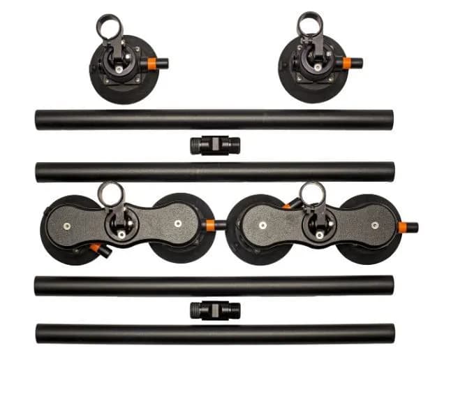 Monkey Bars 48in Roof Cross Bar System; Black Powdercoated Aluminum