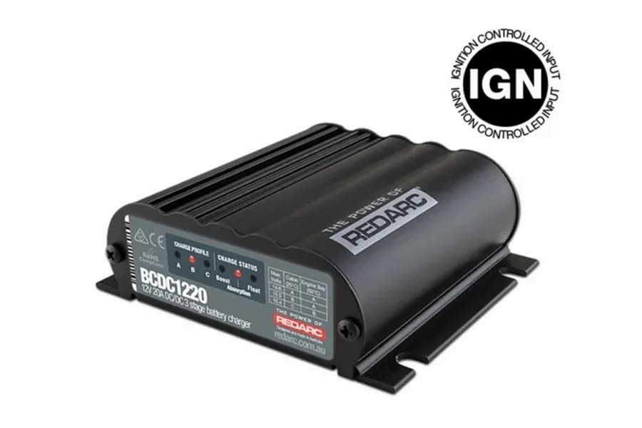 12v 20a Smart Start Dc/Dc 3 Stage Battery Charger Ign Ctrl No Solar