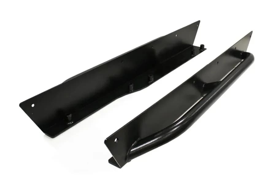 Rock Hard 4x4 Patriot Series Rocker Guards w/ Tube Sliders - Black - TJ