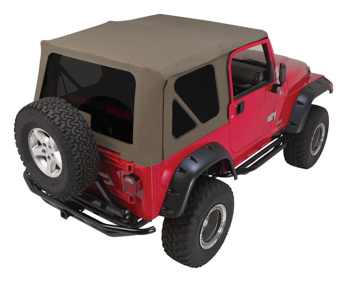 1997-2006 Wrangler TJ w/ Full Steel Doors; Khaki Diamond; Includes frames soft upper doors tinted windows & hardware