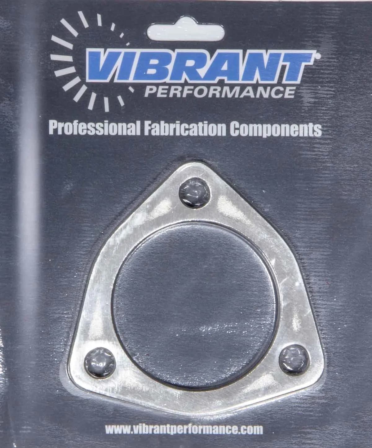 Exhaust Flange; 3.4375 in. BHC; 2.5 in. ID; 3.9375 in. Flange W; 3.9375 in. Flange H; 0.375 in. Thickness; Stainless Steel; 3 Bolt; Single Flange; Retail Packed; 1pc.;