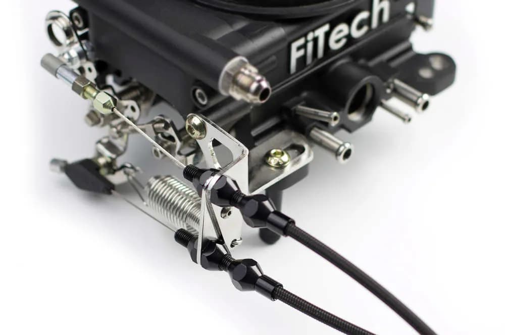 Throttle Cable Bracket; Fits w/Fitech EFI; Stainless Steel;