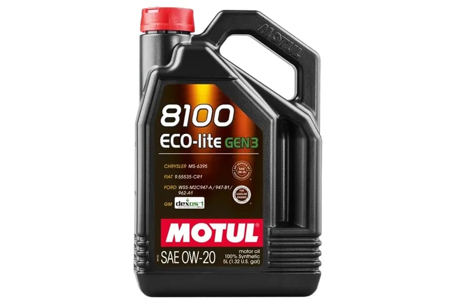 Motul 8100 Eco-Lite Gen3 0W-20 Synthetic Motor Oil - 5L