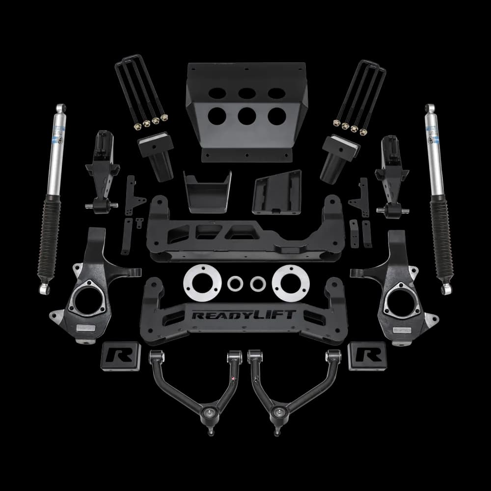 7 IN Big Lift Kit with Upper Control Arms for Stamped Steel OE Upper Control Arms with Bilstein Shocks
