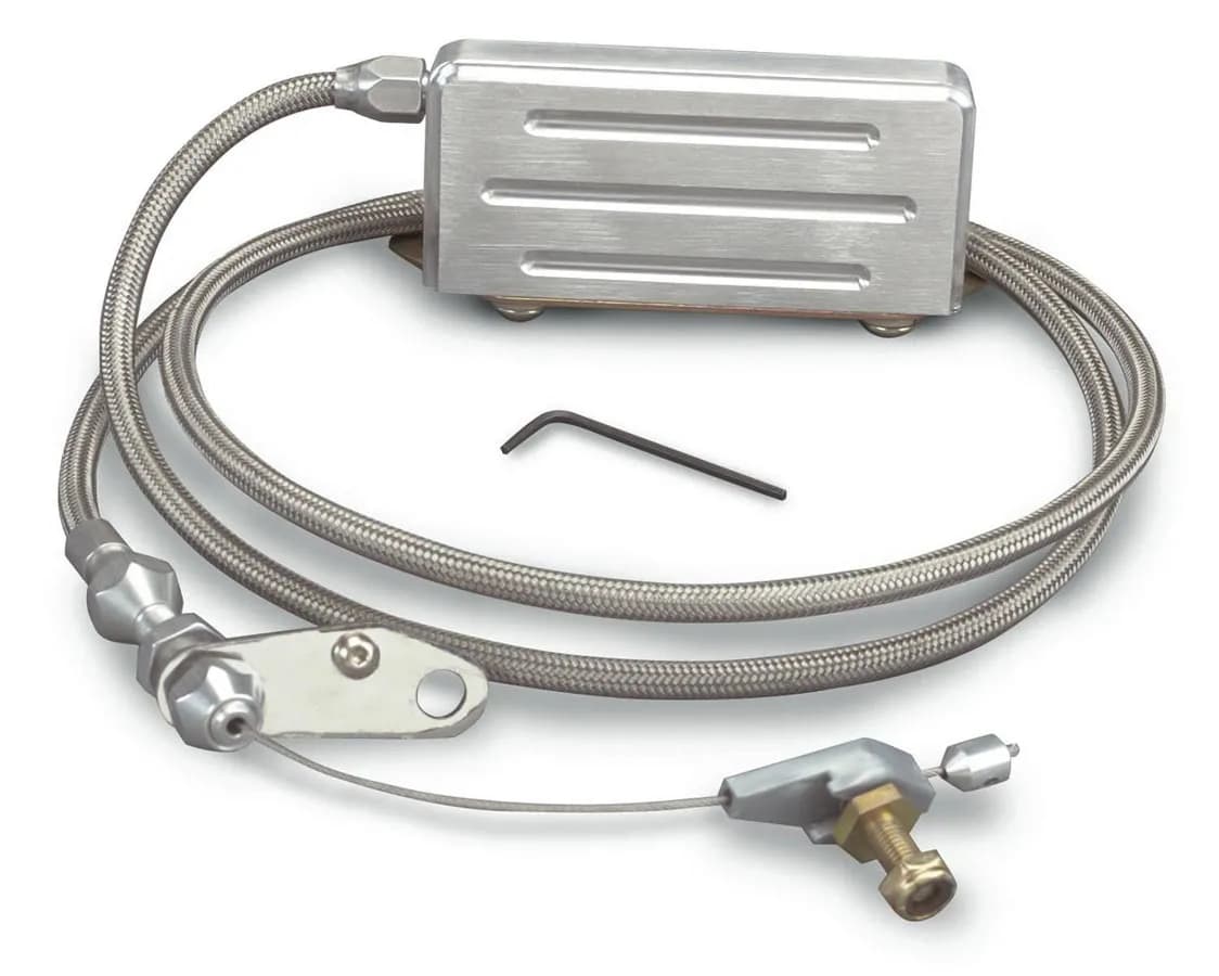 Hi-Tech Electric Kickdown Kit; U-Cut-To-Fit; Incl. Aluminum Fittings w/Ferrule/Instructions; Stainless Steel Housing; Stainless Steel Switch Box; Stainless Steel Finish;