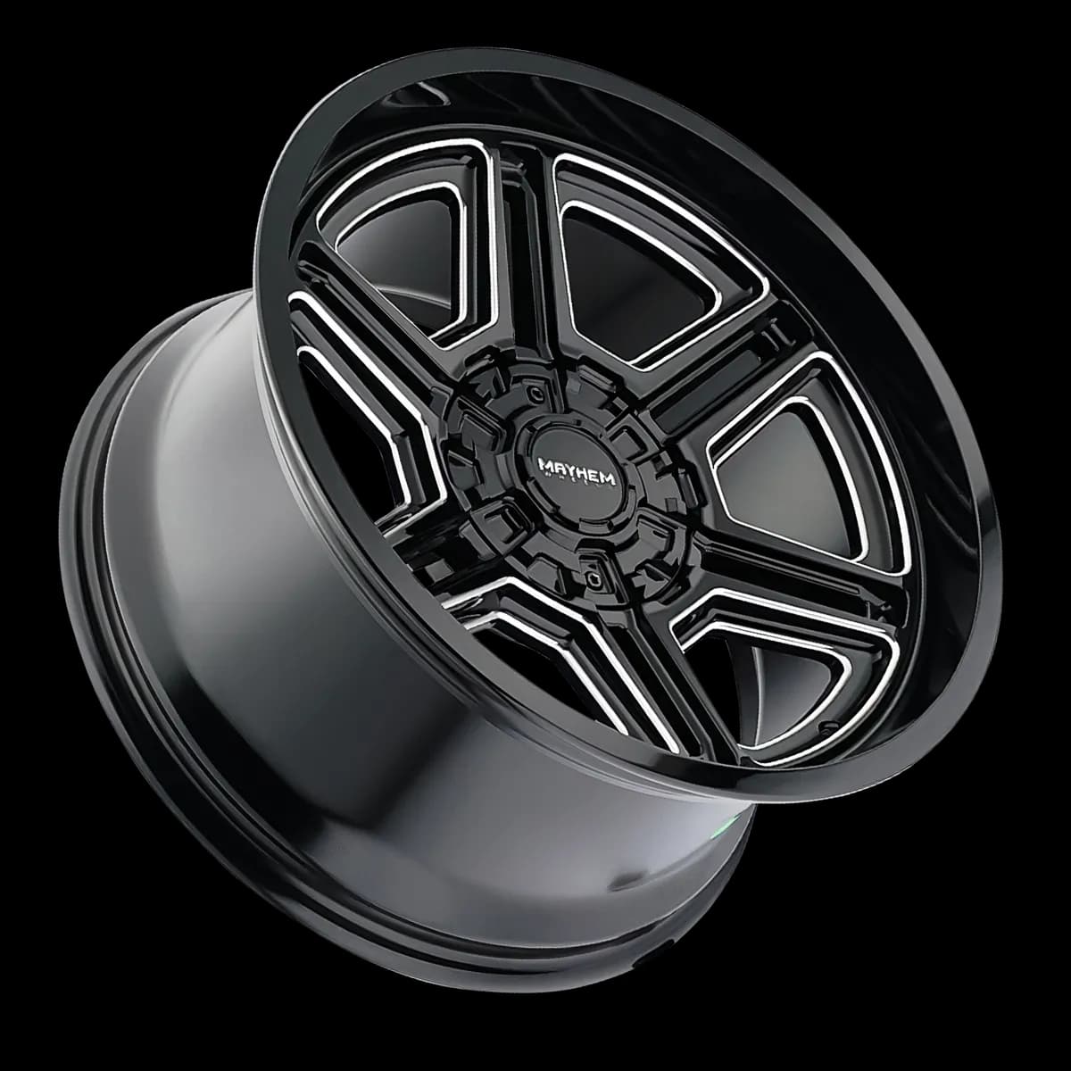 Mayhem Offroad Wheels Hermosa 8113 BM 20x9 Milled Black 18 Off Set 5 Lug 5.71 BSM 87 Bore 127 Bolt Circle Cast Aluminum