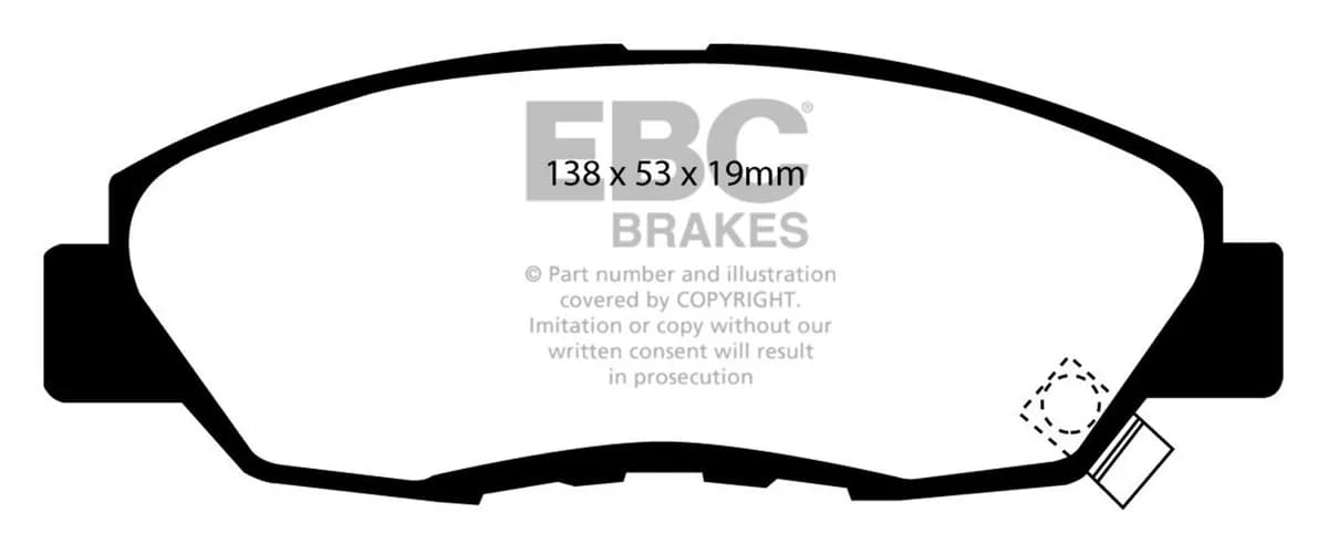 Redstuff Pad and USR Disc Rotor Kit; Front; 260mm Rotor Diameter;