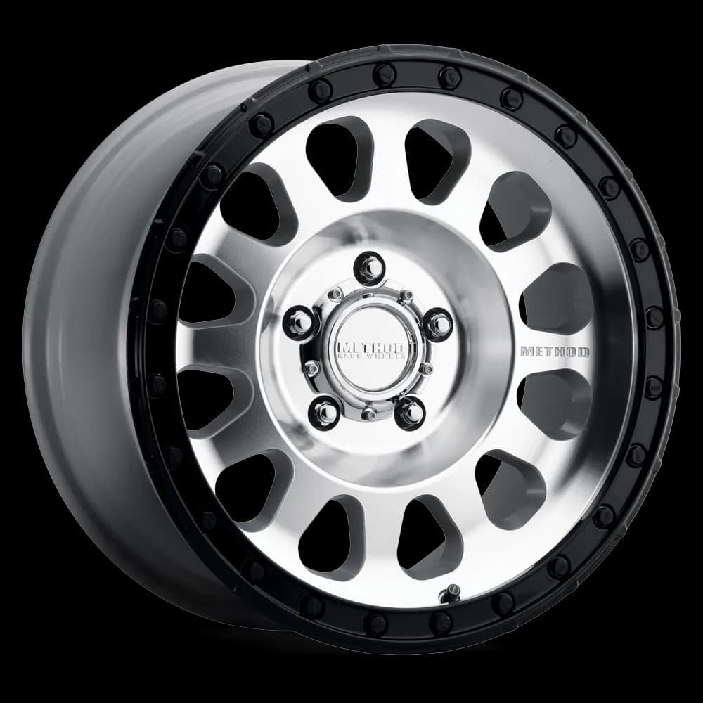 Method Race Wheels MR315 17x9 -12mm Offset 5x5 71.5mm Centerbore Machined - Gloss Black Lip MR315790501612N