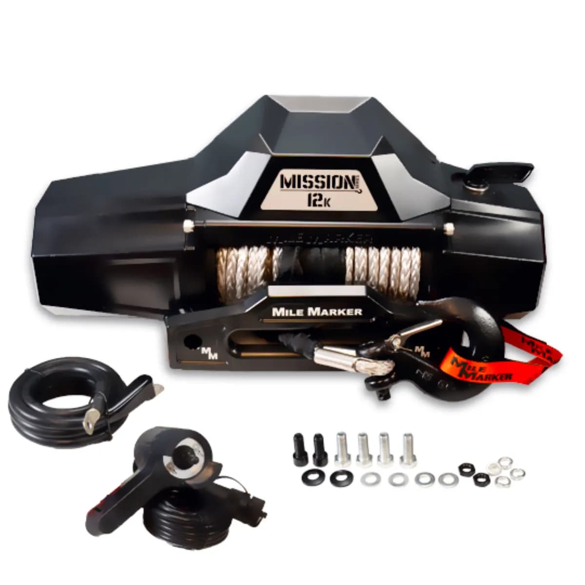 Mission 12K 12,000 lb Recovery Winch with Synthetic Rope Wireless Mile Marker
