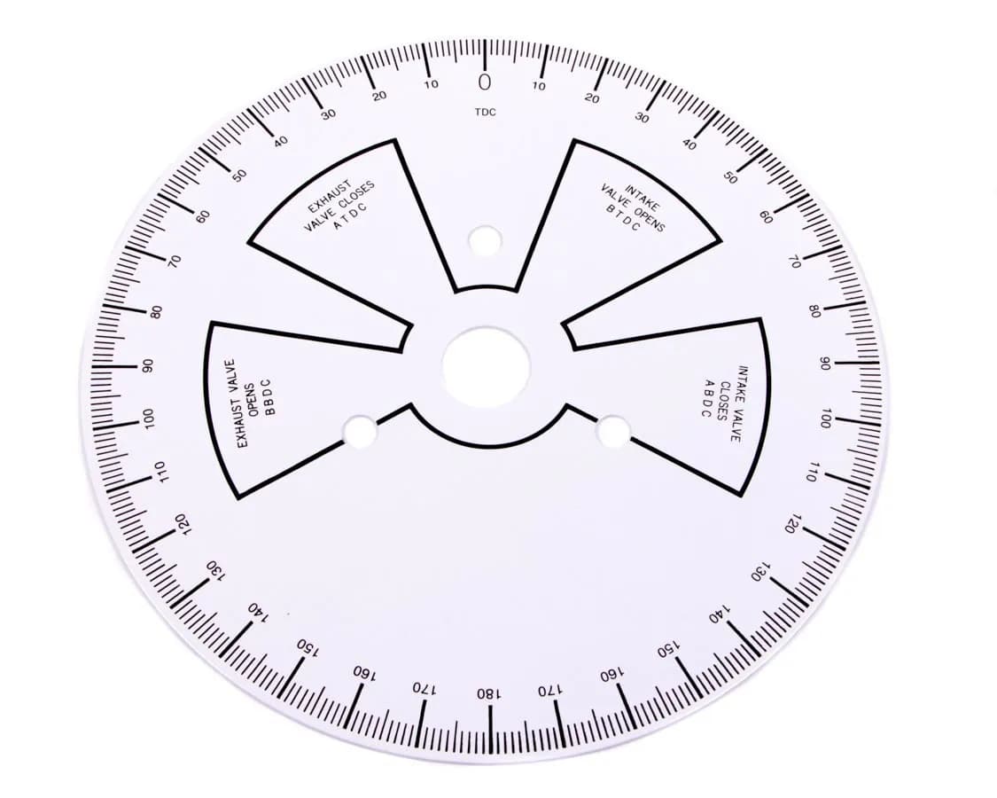 Camshaft Degree Wheel 9 Inch Overall Diameter Universal Steel White Painted Featuring Black Numbers Proform
