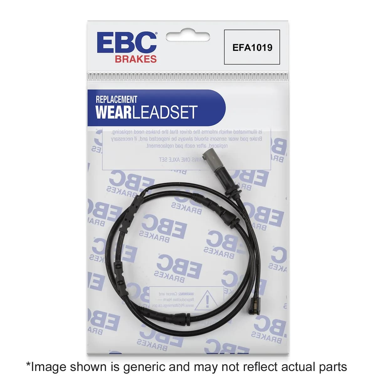 Brake Wear Lead Sensor Kit; For FMSI Pad No. D737/D1135; Vented; 5 Bolt Holes; 298/318mm Dia.; 67/67.2mm Height; 24/28mm Thick; 98mm Center Hole Dia.;