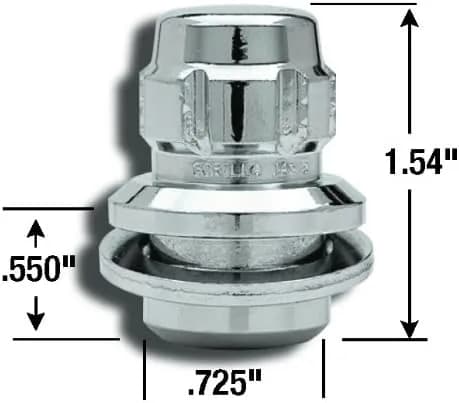 Original Gorilla Lock Set Fctry Style Bulge 13/16&7/8Hex 14x1.5 Chr 4Pk 96641DX