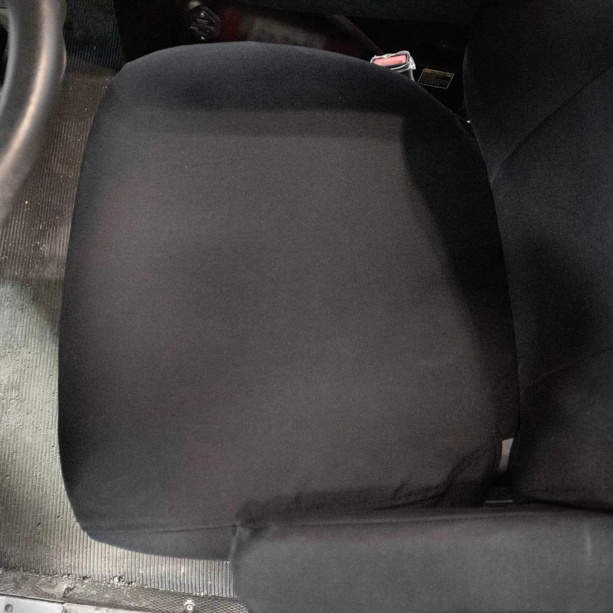 National Captain High Back Air Ride Bucket Dual Armrest Cover Ironweave Gray