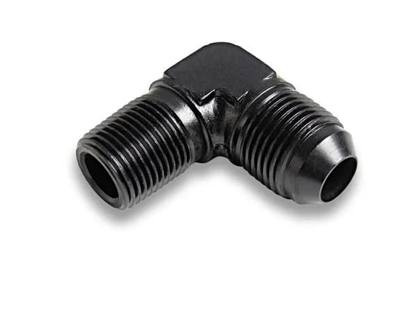 #8 Male to 3/8in NPT 90 Deg Ano-Tuff Adapter