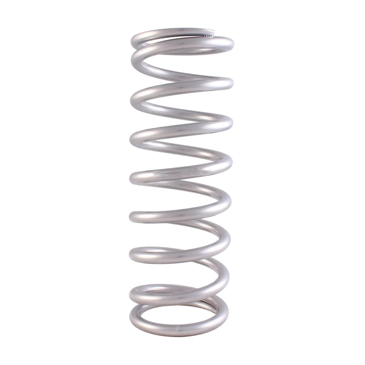 QA1 9HTSP650 Spring, Cr-Si HT High Travel 3.8 9 X 650 Lbs/In Taper Pigtail Silver PC
