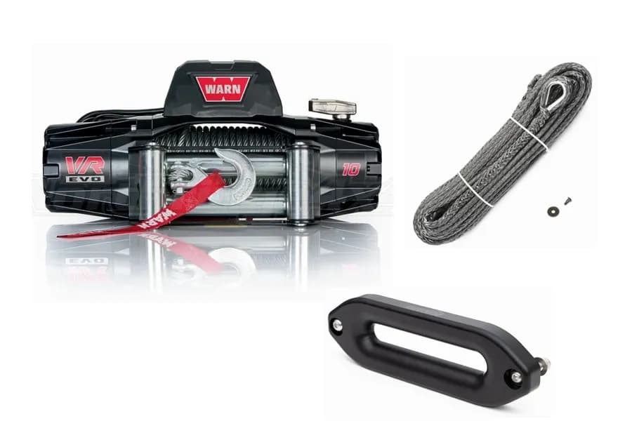 Warn VR EVO10 Winch Package w/ Synthetic Rope