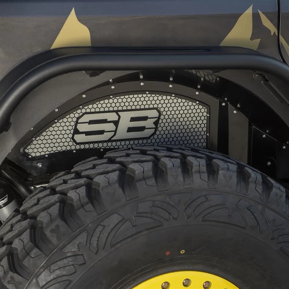 Rear Aluminum Inner Fender Liner Pair - Black (18+ JL/JLU)