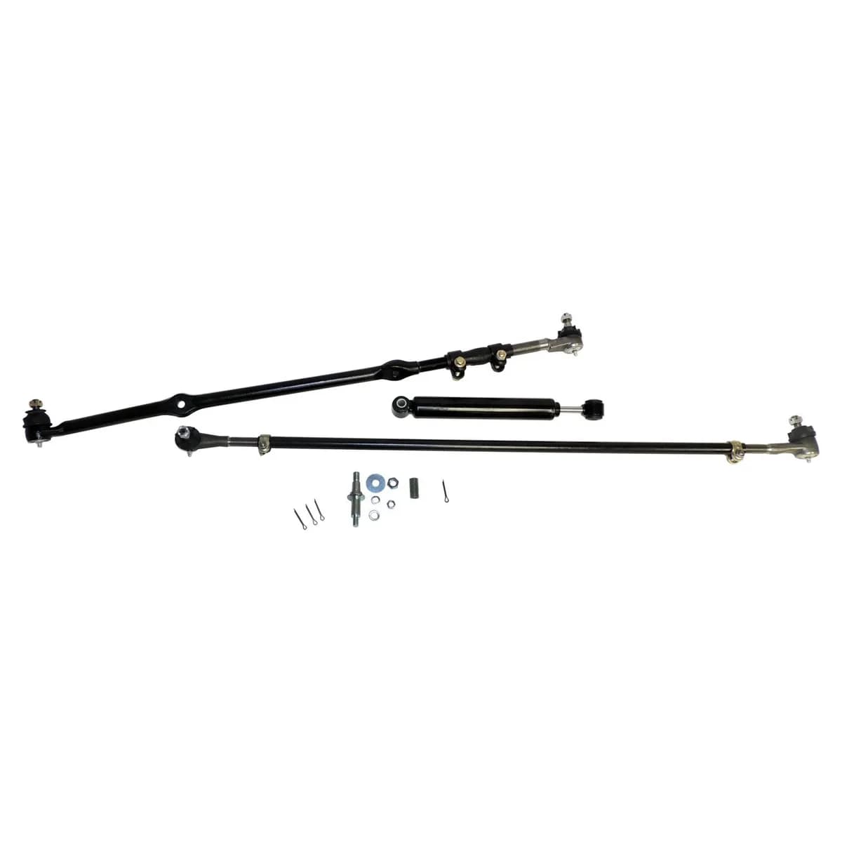 Black Steering Kit w/ Lhd;complete Steering Kit;includes All 4 Tie Rod Ends, Adjusters w/ Hardware, And a Steering Stabilizer