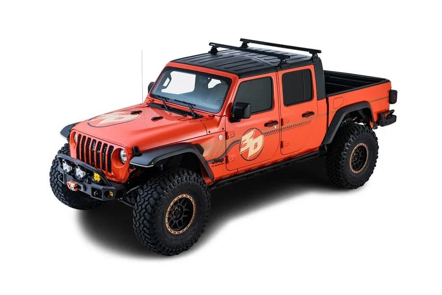 Rhino Rack Heavy Duty Black 2 Bar Roof Rack w/ Backbone and RLT600 Legs - JT