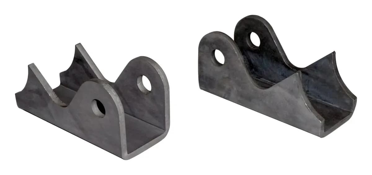 Unpainted Shock Bracket Set Axle Side Shock Bracket Set;sold in Pairs;features .5" Bolt Hole;cnc Cut 3/16" Thick Plate Steel;1.5" Inside Diameter;cut For a 3" Axle Tube;designed For Shock Bushing to Mount Parallel to Axle Tube;shock Hole Measures 2-7/8" f