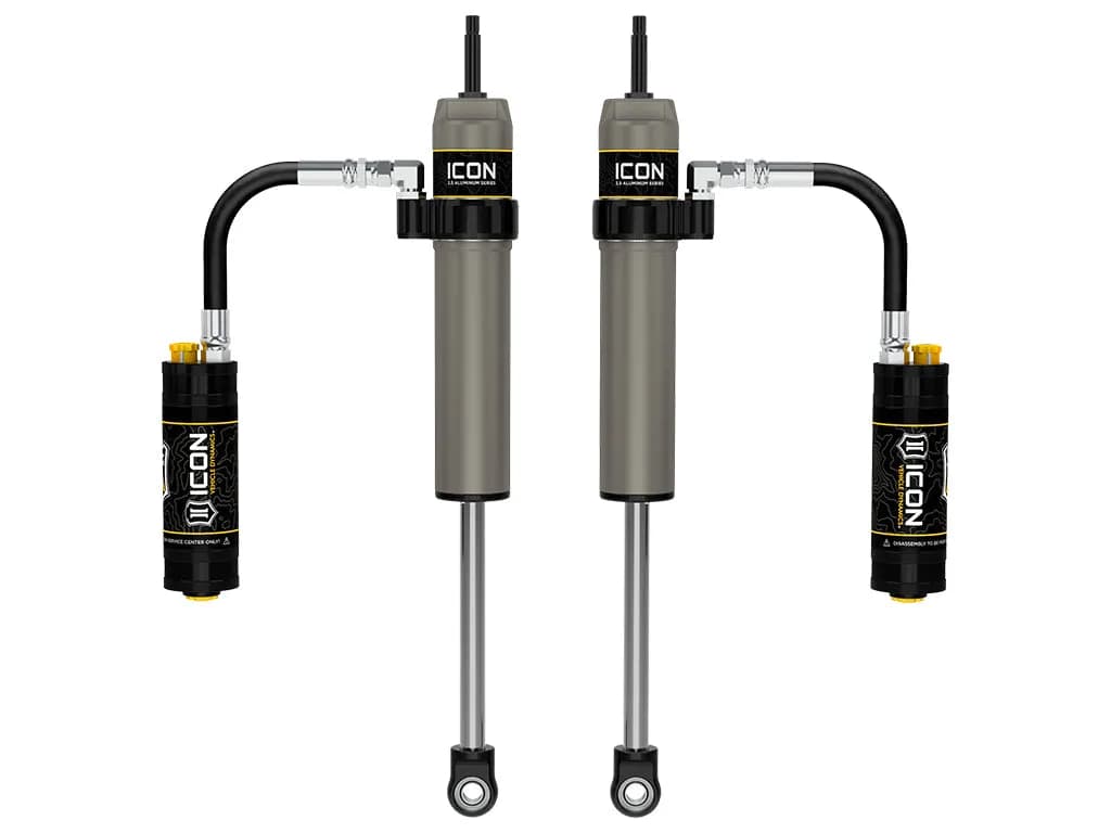 ICON 2005-2023 Toyota Tacoma, 0-1.5” Lift, Rear, V.S. 2.5 Aluminum Series Shock Absorbers, Remote Reservoir w/ CDCV, Pair