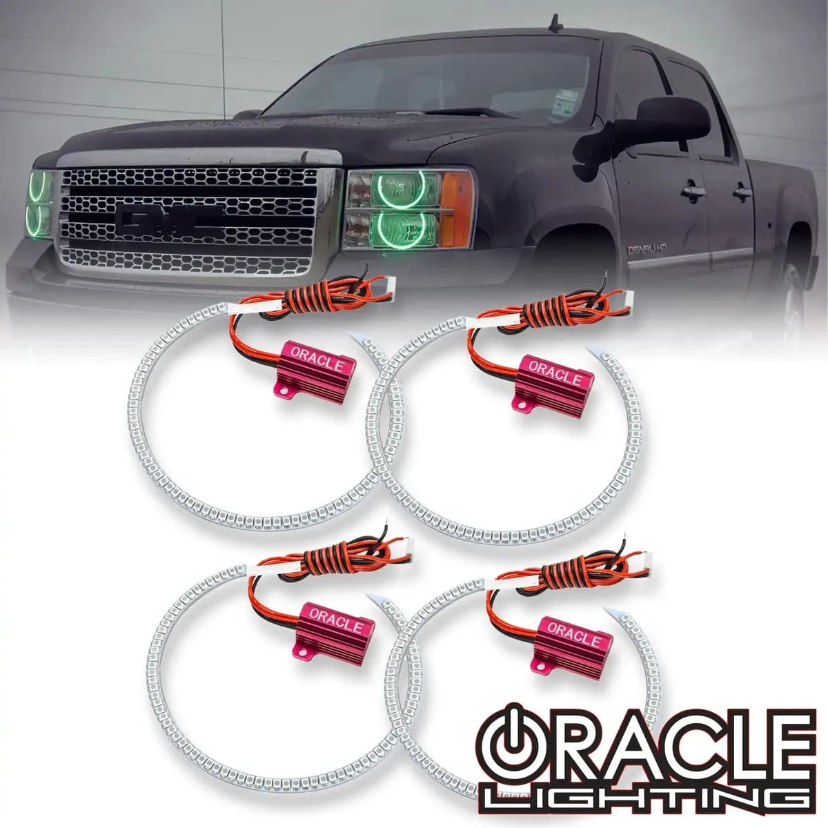 2653-334 - GMC Sierra 2007-2013 ORACLE ColorSHIFT Halo Kit (Round Ring Design)