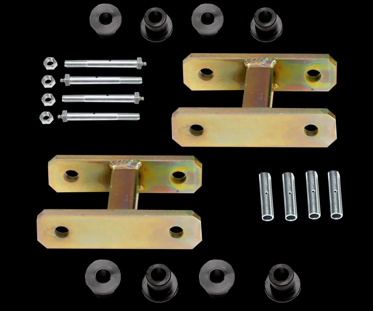 Heavy Duty Greasable Leaf Spring Shackle Kit (0" Lift)