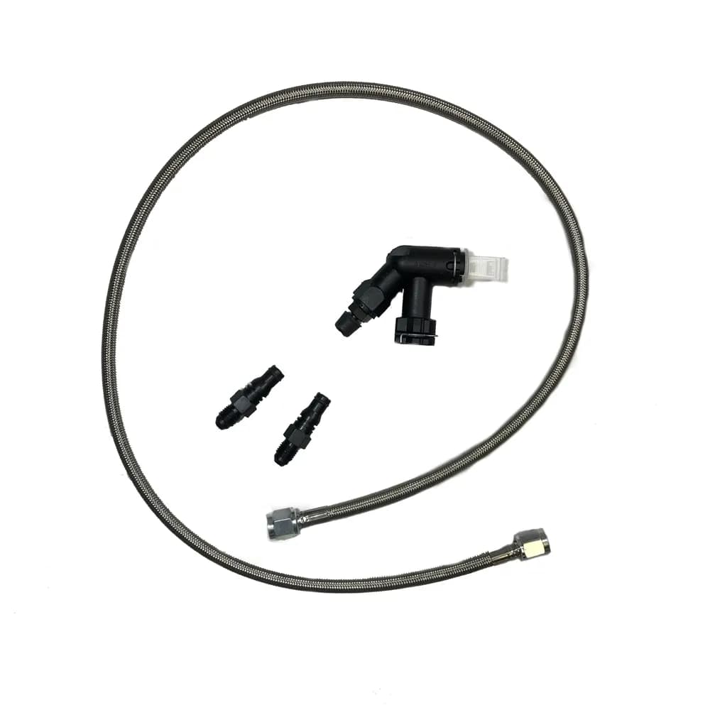 McLeod 139252 Stainless Steel Braided Line: Double -4 AN: Female: 36 in.: w/Bleeder