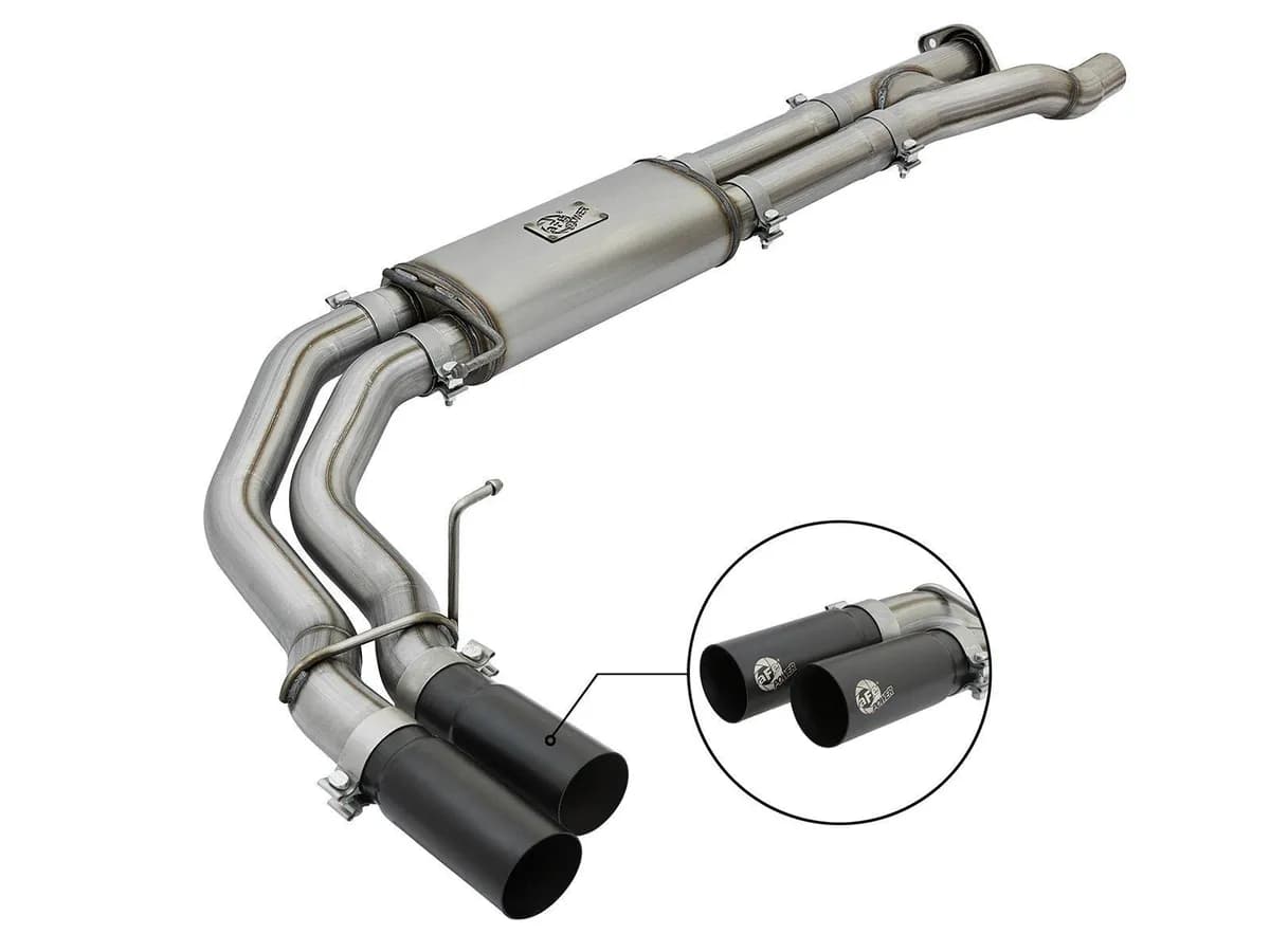 Rebel Series 3in Cat-Back Exhaust System w/ Dual Mid-Side Exit - Black Ford F-150 Raptor 2017 V6-3.5L (tt)