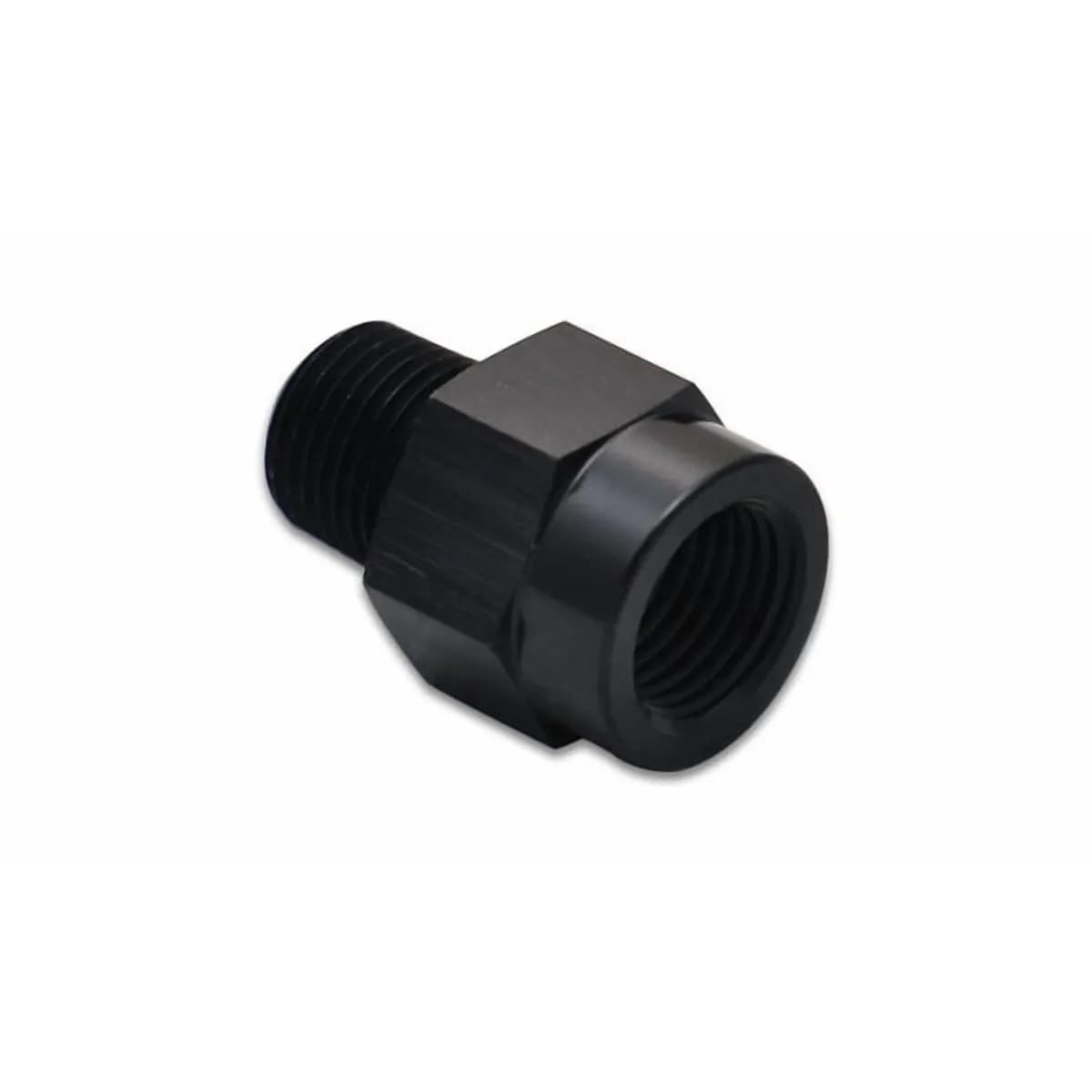 Npt to Bsp Adapter Fitting; Female to Male; 0.125 In. Npt; 0.125 In. Bsp; 6061 Aluminum; Black Anodized;
