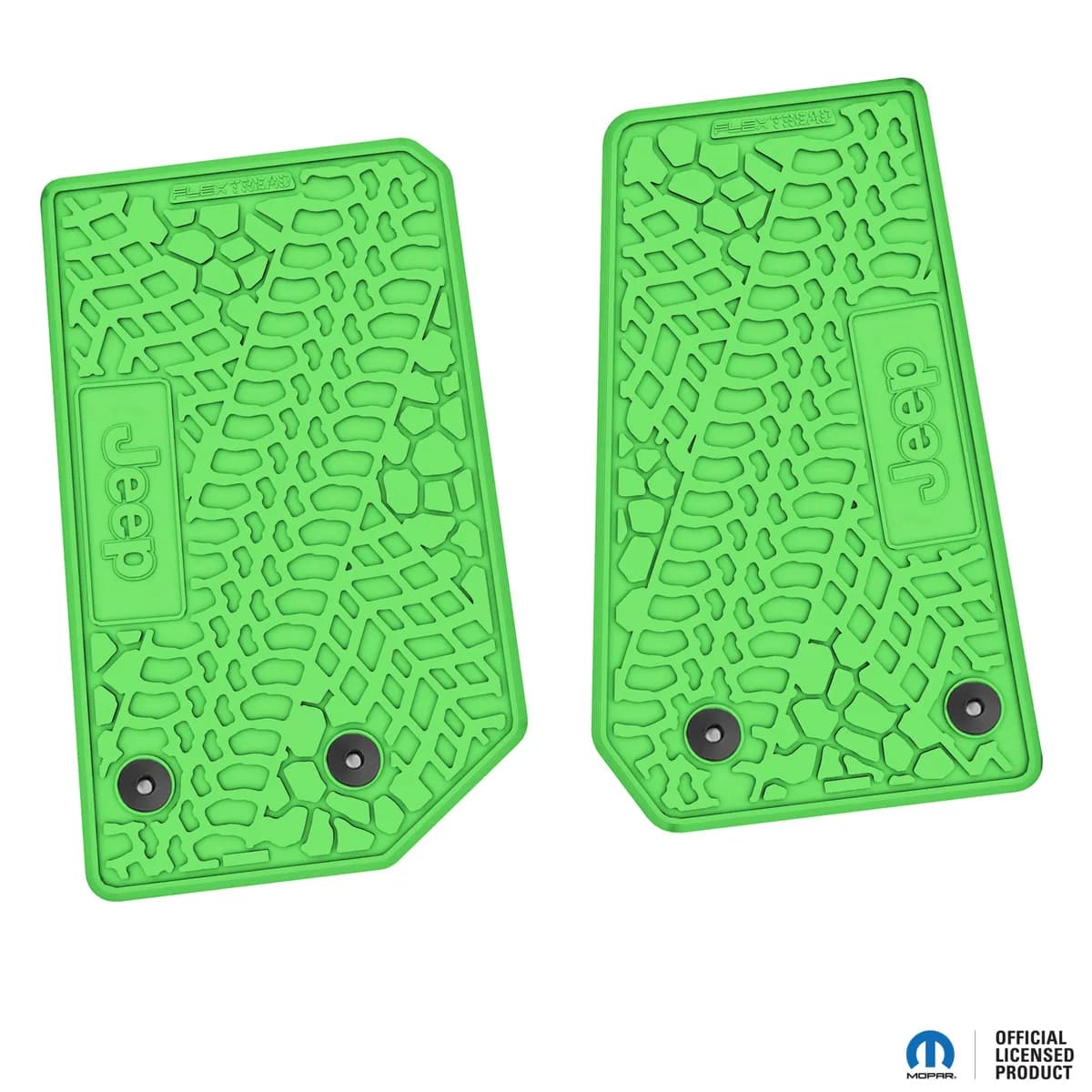 14-18 Jeep JK 2 Dr Front -Tire Tread/Scorched Earth Scene w/ JEEP Insert - Black w/ Lime Insert