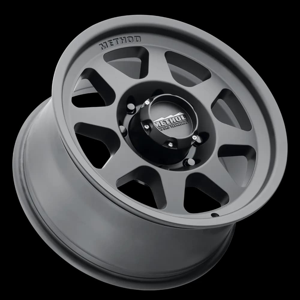 Aluminum Wheels 18x9 HD Bead Grip MR701 Bolt Pattern 8 On 165.1 Offset 18 Lip Size 1.81 Matte Black MB Method