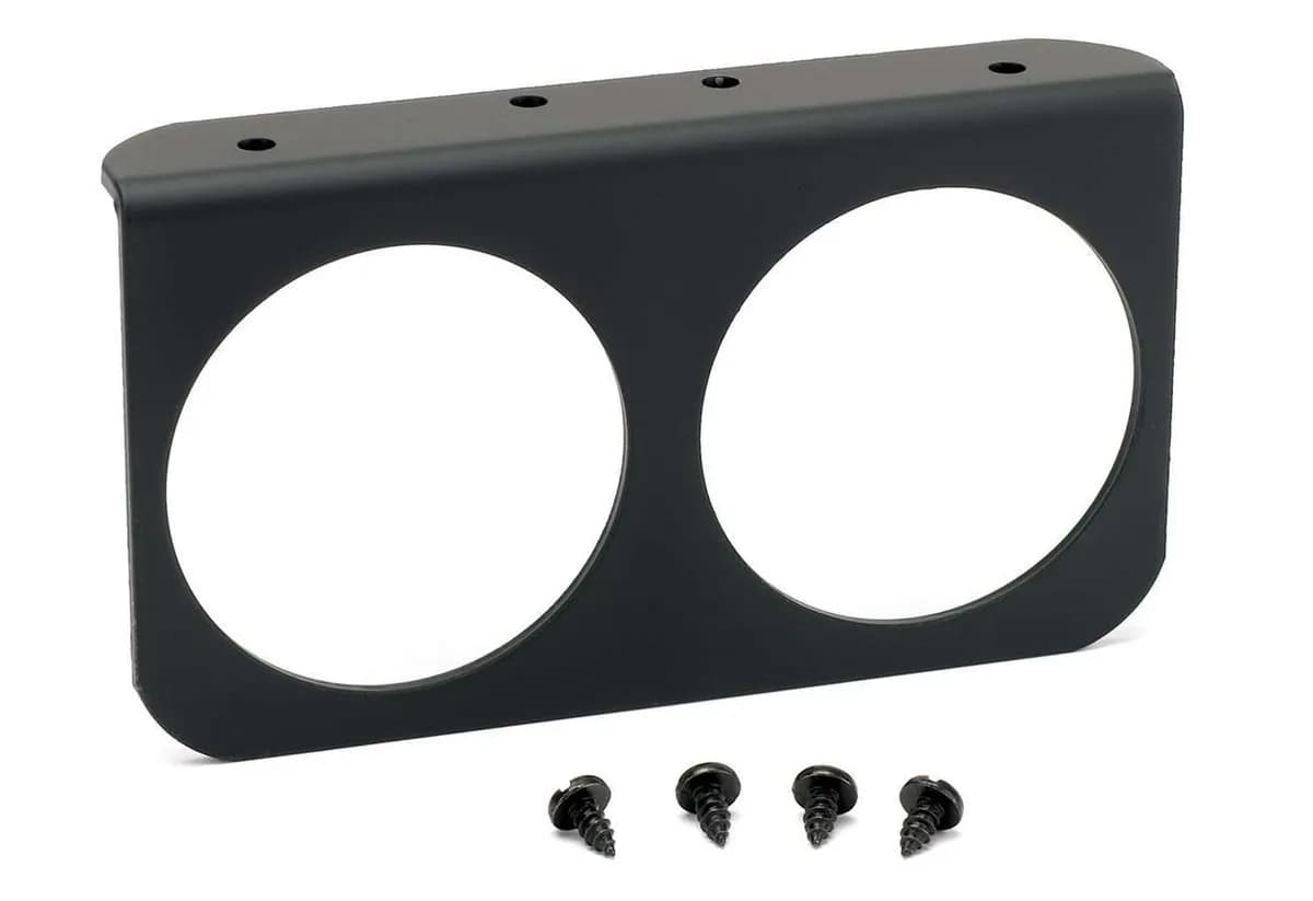 Autometer 3232 Gauge Mounting Panel, Dual, 2 5/8, Black, Aluminum