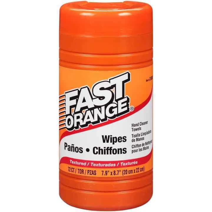 Fast Orange Heavy Duty Hand Cleaner Wipes 72 Coun