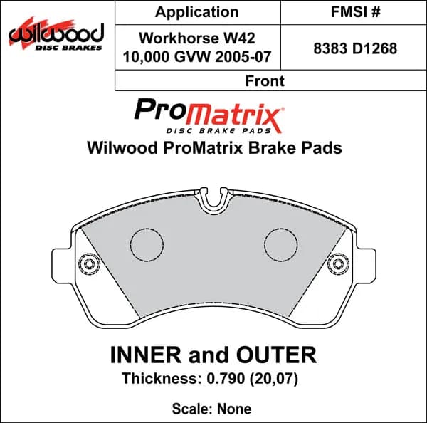 2007 - 2012 Dodge, Freightliner, Mercedes-Benz Original Equipment Pads - 150-D1268K