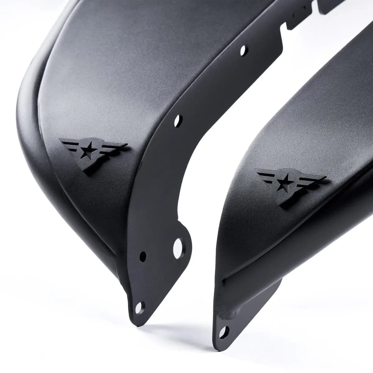 0718 Wrangler Jk/Jku Full Assault Black Aluminum Fender Kit Black Front