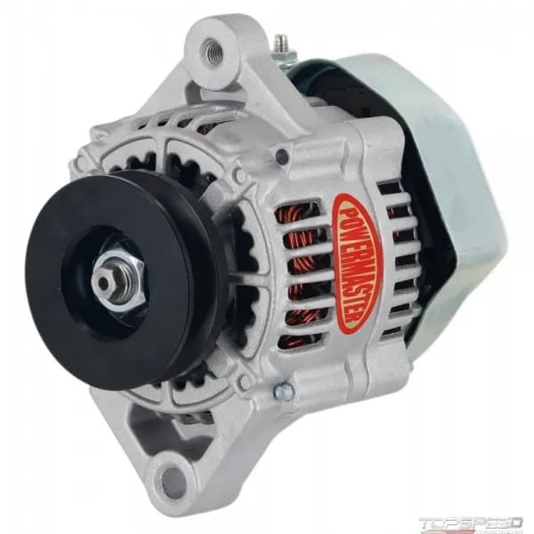Racing Alternator; Denso; 100 mm; 75 Amp; 12 Volt; 5.2 in. Mount; 1 Wire; Natural Finish;