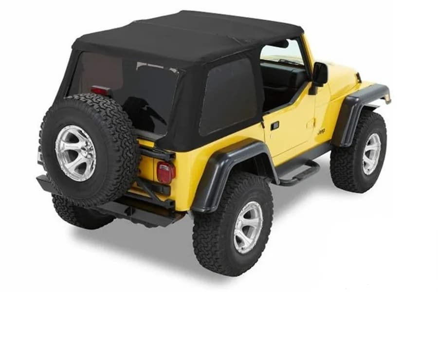 Trektop Slantback Soft Top For Jeep 1997-2006 Wrangler TJ Black Diamond Bestop