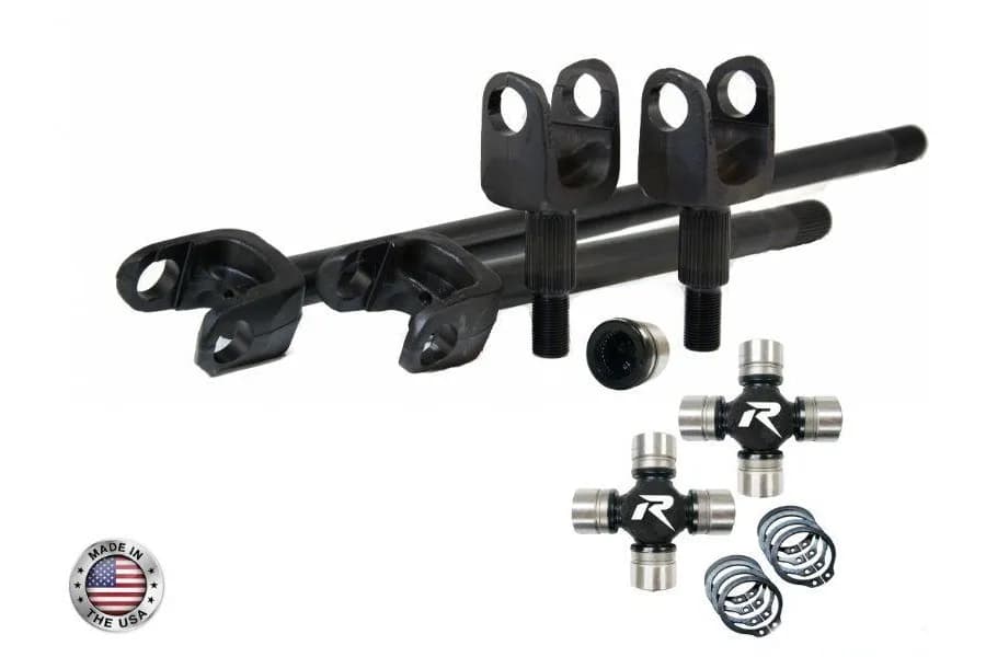 2003-06 Wrangler TJ/LJ Rubicon Dana 44 4340 Chromoly USA Made Front Axle Kit HD U-Joints Revolution Gear