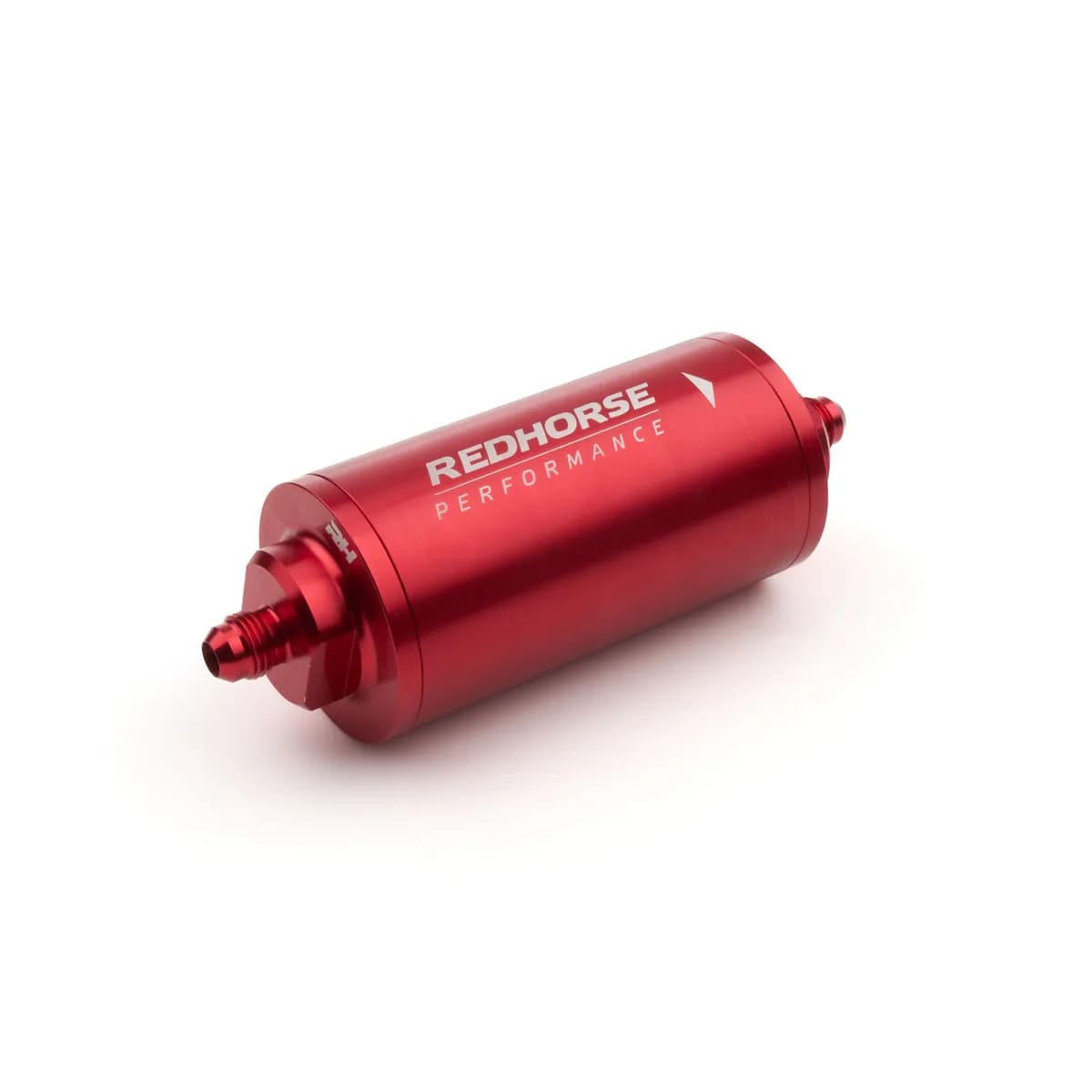 6in Cylindrical in Line Race Fuel Filter 06 an Red