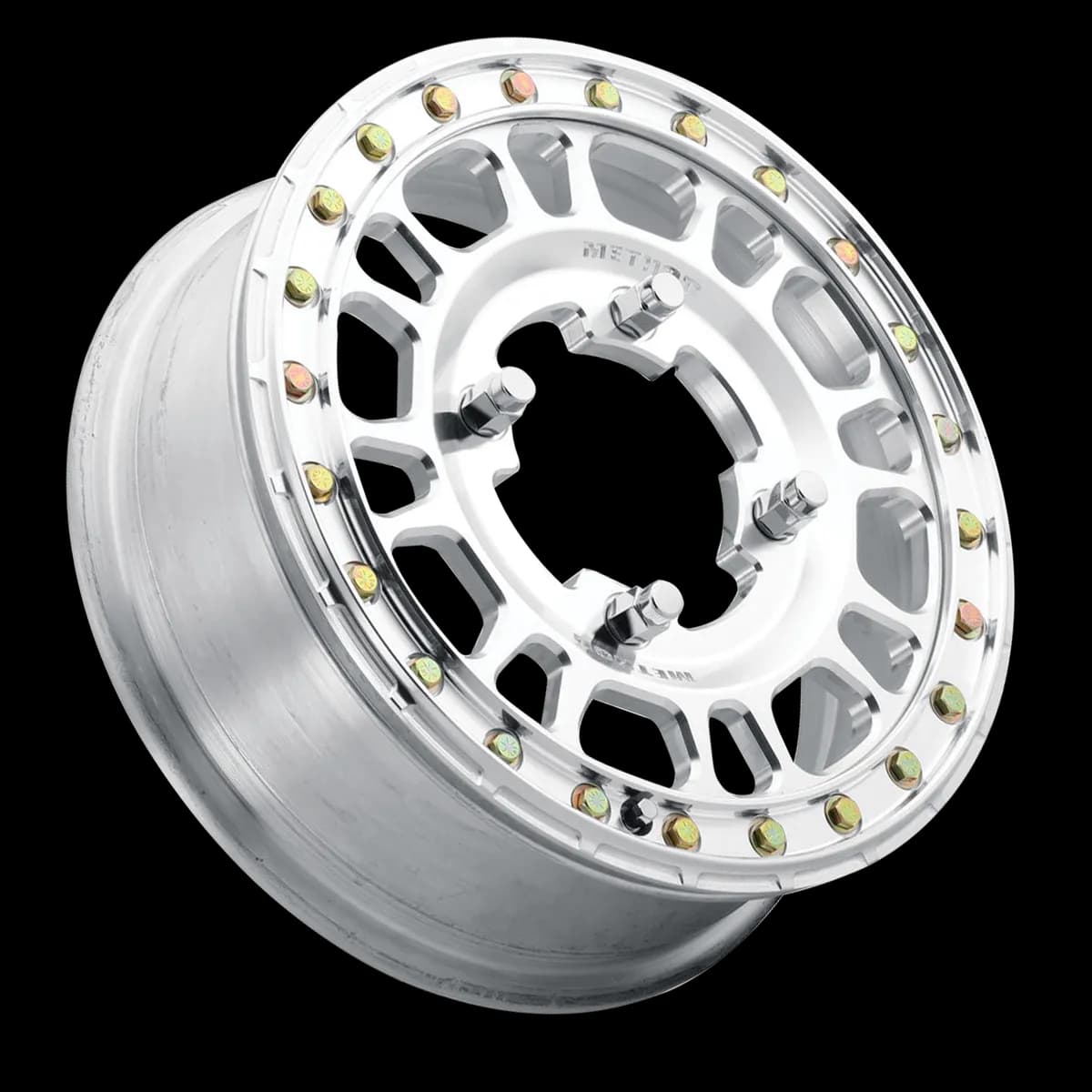 Aluminum Wheels 15x5 MR412 Beadlock UTV Bolt Pattern 5 On 114.3 Offset 43 Lip Size 0 Machined Raw Machined Method