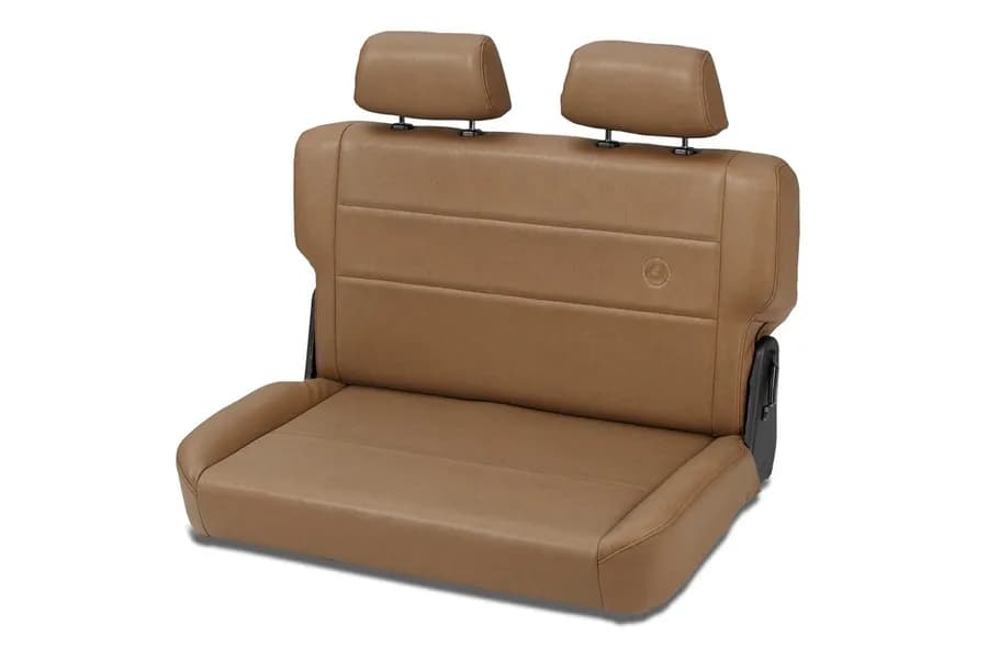 Jeep Rear Bench Seat Trailmax II Fold-N-Tumble Seat For Jeep 1955-1983 CJ5 All Vinyl Spice Bestop