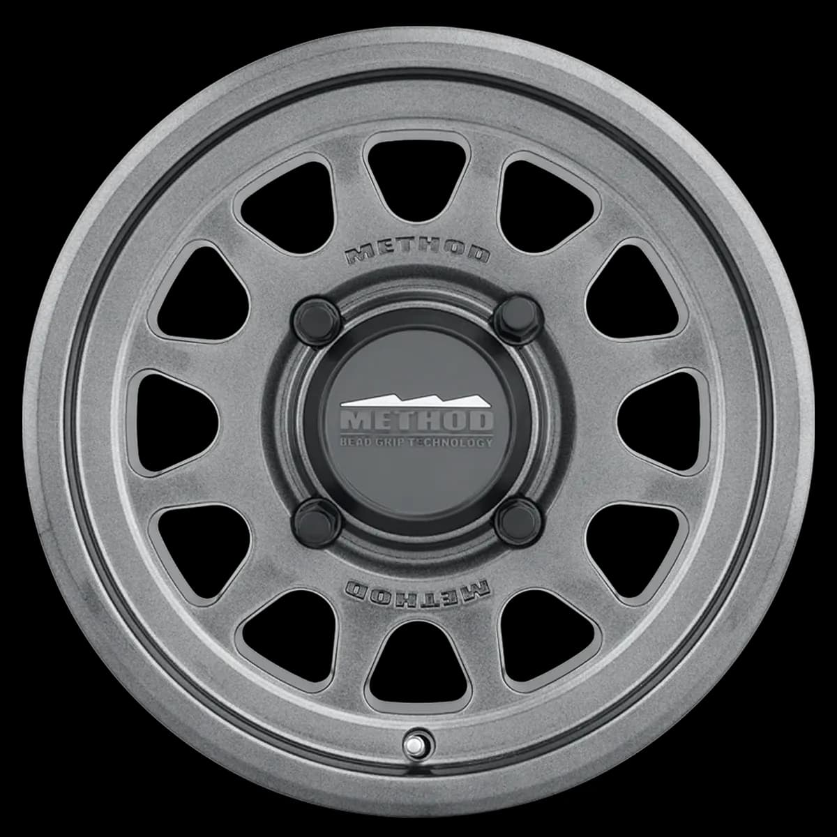 Aluminum Wheels 15x10 MR414 Bead Grip UTV Bolt Pattern 4 On 156 Offset 25 Lip Size 2.72 Graphite GY Method