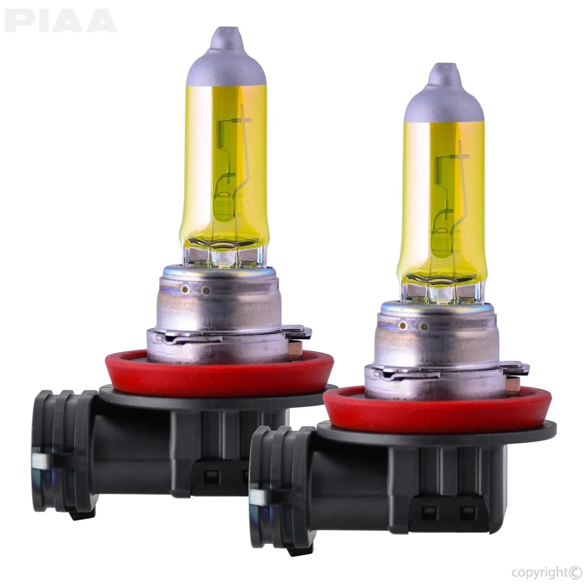 H11 Solar Yellow Replacement Bulb; 12V; 55W; 2500K; Twin Pack;