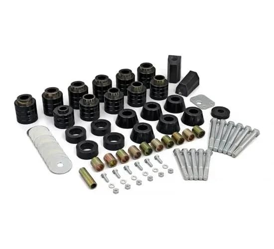8796 Wrangler Body Lift Kit 1in(Replaces Factory Mounts Incl Hardware & Radiator Core Supports)
