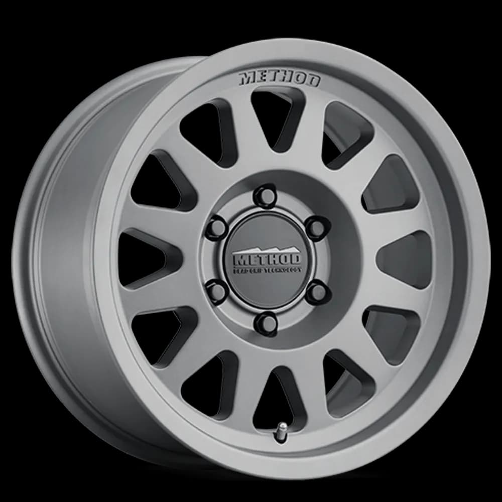 Aluminum Wheels 17x9 Bead Grip MR703 Bolt Pattern 5 On 139.7 Offset -12 Lip Size 1.18 Gloss Titanium SL Method