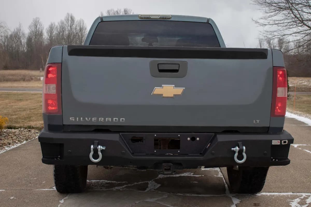 0713 Silverado/Sierra 1500 Rear Bumper Black Powder Coat Coldrolled Steel