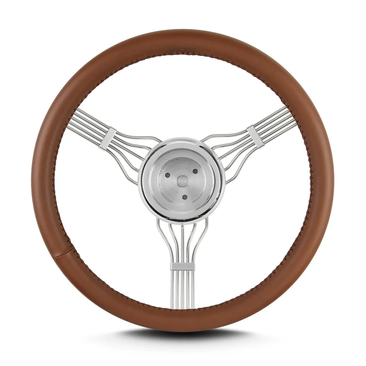 Lecarra Banjo Steering Wheel; Fits w/3 Bolt Hub; Caramel;